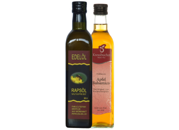 Rapsöl und Apfelbalsamico im Duopack
